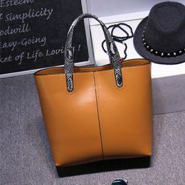 Waist Bags Women's Bag Luxury Designer Handbag European And American Fashion Cowhide Brown/Coffee Bucket Recreational Style