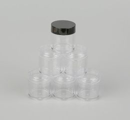 2021 10 ML Size Plastic Pot Jars Empty Clear Refillable Cosmetic Containers for Eyshadow Makeup Nail Powder Sample