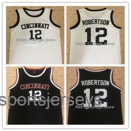 Retro throwback stitched embroidery #12 Oscar Robertson Cincinnati basketball jersey Customize any number and player name