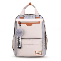 Classical Backpack Nylon Satchel Women Large 15.6 Inch Laptop Fashion School Bag For Teenage Girl 211215