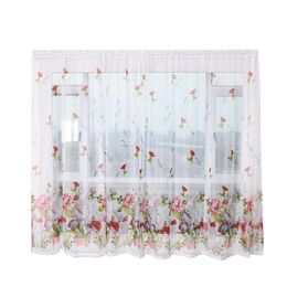 Curtain & Drapes Embroidered Tulle Window Modern Curtains For Living Room Bedroom Kitchen Sheer Fabric Country Style #LR4