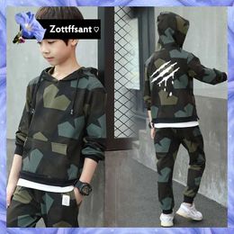 Clothing Sets For Boys 8 10 12 14Year Kids Short Sleeve Cotton T-shirt & Pants Teenager Sport Suit Summer Clothes