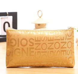 new women wash bag woman cosmetic bags priting letter toiletry bag purses toiletry kits make up bag clutch pouch