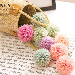 Decorative Flowers & Wreaths 1Pcs Artificial Flower Bouquet Silk Dandelion Ball Single Head Fake DIY Home Widding Decor Valentines Day Gifts
