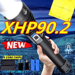 brightest led torches Australia - Flashlights Torches Brightest 80000LM XHP90.2 LED XHP70.2 Powerful Waterproof Torch Use 18650 Battery USB Rechargeable For Camping1