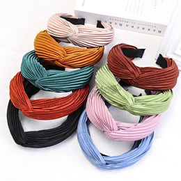 Vintage Solid Cloth Fold Hair Bands For Women Turban Headband Hairband Hair Accessories Haar Girls Hoop For Hair Opaska do