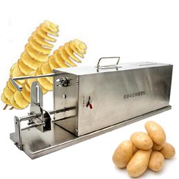 New Stainless Steel ElectricSpiral Potato Chips Slicer Twisted potato Cutter Tornado potato French Fries machine Chopper