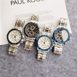 Fashion Brand Watches Men Male Multifunction Style Metal Steel Quartz Wrist Watch Small Dials Can Work GA46