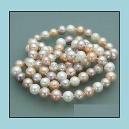 Beaded Necklaces & Pendants Jewellery 8-9Mm Natural Pearl Necklace 18Inch 925 Sier Clasp Womens Gift Drop Delivery 2021 Qxp2I