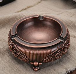 Vintage Ashtray Tabletop Portable Cigarette Cigar for Outdoor Home Use Metal Smoking Ash Tray Fancy Gift Men