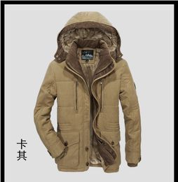 Men Winter Coats parkas Fleece Warm Thick Jackets Men Outerwear Windproof Casual Coat With Hooded Mens Parkas