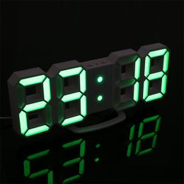 New Modern LED Display Digital Desk Wall Alarm Clock Night Light Lamp With More Mode And Showed Different Colour