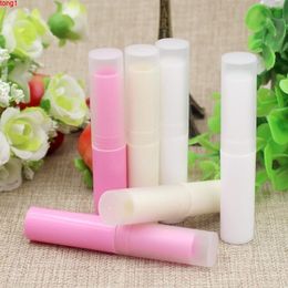 4g Beige White Pink liptubes lipstick Container Lip Balm PET bottle DIY Empty Refillable bottles Gloss tube RB14good qty