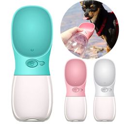 Dog Leakage-proof Drinking feeder for Outdoor Travel Bottle Dogs water Bowl Pet Supplies Y200922