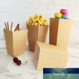 12pcs Natural Kraft Treat Popcorn Box for Wedding Party Supply Decoration Christmas Birthday Party Candy Gift Box Cups