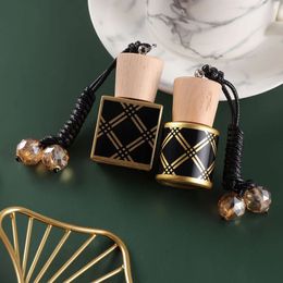 10ml Mini Perfume Bottles Black Colour Pendant Essential Oil Bottle of Cars Refillable Empty Container for Car Air Freshener