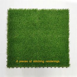 Can Be Spliced Artificial Turf 30cm*30cm Environmentally Friendly Plastic Portable Home Garden Decoration Green Carpet Turf ZZE5161