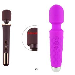 NXY Vibrators Huge Magic Wand AV Vibrator For Women USB Charge Clitoris Stimulator Massager for Adults G Spot Vibrating Dildo 1118