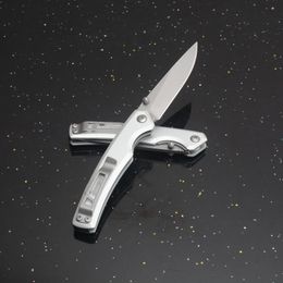 Top Quality 2131 Pocket Folding Knife 8Cr13Mov Gray Titanium Coated Drop Point Blade T6-6061 Handle EDC Knives With Retail Box