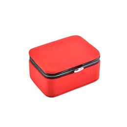 leather jewelry pouches wholesale UK - Jewelry Pouches, Bags Small Travel Display Box Portable Jewellery Case PU Leather Container