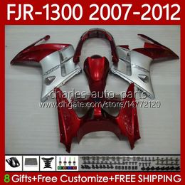 OEM Fairings For YAMAHA FJR-1300 FJR 1300 A CC FJR1300 07 08 09 10 11 12 Moto Body 108No.37 FJR-1300A Metal red 2007 2008 2009 2010 2011 2012 FJR1300A 01-12 Bodywork Kit