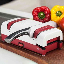 Multifunctional Electric Fast Knife Sharpener Wheel Diamond Automatic Sharpening Machine Kitchen Grinder 220V 210615