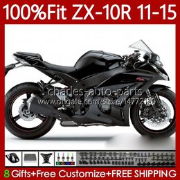 Injection Fairings For KAWASAKI NINJA ZX-10R ZX 10 R 1000 CC ZX10R ALL Black 11 12 13 14 15 101No.90 ZX 10R 1000CC ZX-1000 2011 2012 2013 2014 2015 ZX1000 C 11-15 OEM Body