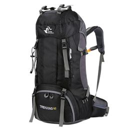 50L & 60L Outdoor Backpack Camping Climbing Bag Waterproof Mountaineering Hiking Backpacks Molle Sport Rucksack 220104
