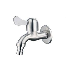 304 Stainless Steel Laundry Faucet Modern Bathroom Toilet Utility Faucet Silver Cold Water Mixer Taps