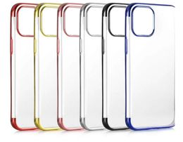 Electroplate Chromed Metallic Bling transparent Plating Soft TPU For Iphone 12 Mini Pro 11 Pro Max XS X XR 8 7 6 Plus