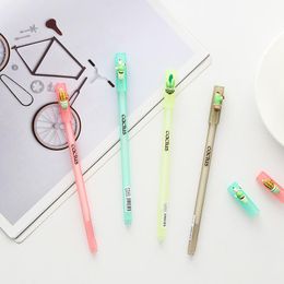 Gel Pens 2pcs 0.5mm Cute Cactus Pen Kawaii School Stationery Promotional Gifts Black Ink Office Writing Supplies
