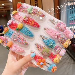 Hairpin Korean children girls baby princess fruit bb clip cartoon broken hair bangs clip side hairpin 10pcs/set