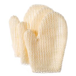 Sisal Bath brushes Exfoliating Mitt Glove For Shower Scrub Gloves Resistance Body Massage Tool Wash Skin Moisturizing SPA Foam XDJ140