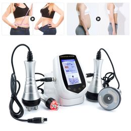 4 em 1 RF Ultrassonom Cavitação emagrecimento Máquina 40K Vácuo Bipolar Remova Celulite Fat Burner Massager Body Shaping Equipamento