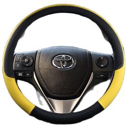 Steering Wheel Covers Braiding Cover For Sport Auto Universal PU Leather Steering-wheel Lada Vesta