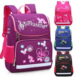 Children School Bags Girls Butterfly Backpack Kids Satchel Boy Car Knapsack Girl For Space Bag 211021