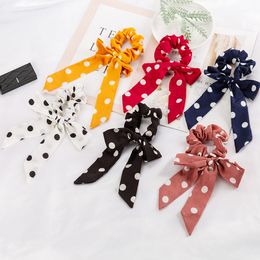 New Bow Streamers Hair Ring Fashion Ribbon Girl Hairbands Scrunchies Ponytail Hair Bows Girl Holder Rope Hair Accessories L 506 Y2