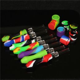 silicone NC Kit with Quartz Tips Dab Straw Oil Rigs Smoking pipe glass hand pipes