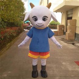 Halloween Sheep Mascot Costume Top Quality Animal theme character Carnival Adult Size Fursuit Christmas Birthday Party Dress