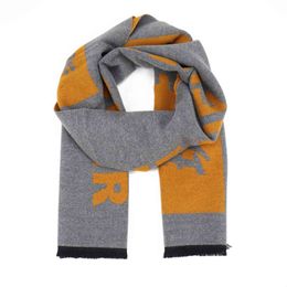 Custom Slogan Dign Jacquard Cashmere Wool Blend Mens Warm Brushed Factory Wholale Scarf