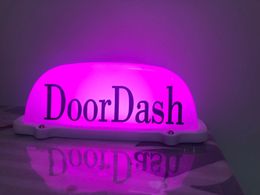 12V Car DoorDash Taxi Cab Roof Top Sign Light Lamp Magnetic with 3m Cigarette PO for taxi drivers