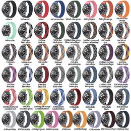 Nylon braided watchband for Samsung 22mm 20mm watch strap XS S M L XL sizes filament woven waterproof Colourful single loop watchband with OPP bag