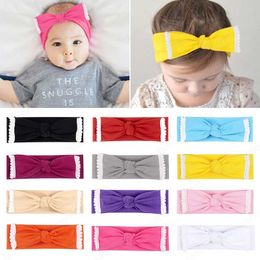 12colors Candy Colour Kids Bow Headband Ribbon Bows Hairband for Baby Girls Bow Tiara New Handmade Headwrap Hair Accessories