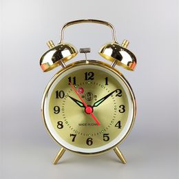 Manually-wound mechanical alarm clocks energetically lazy retro metal mechanical clockwork small alarm clock