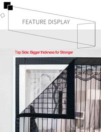 High Quality Reinforced Magnetic Screen Door Anti-Mosquito Curtain Magic Magnets Encryption Mosquito Mesh Net On the Door 211102299e