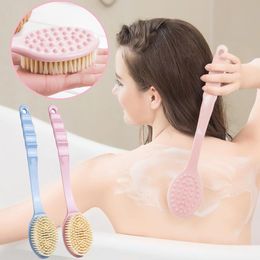 long scrubber Canada - Bath Brushes, Sponges & Scrubbers High Quality Body Exfoliating Long Handled Shower Brush For Men Women