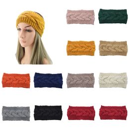 2021 Knitted Cross Headbands For Women Winter Autumn Headwear Elastic Hairbands Knitting turban Head Bands Hair Accessories