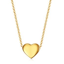 Pendant Necklaces Rose Gold Color 316l Stainless Steel Heart Charm Choker Necklace For Women Valentine's Day Jewelry 20inch Waterproof