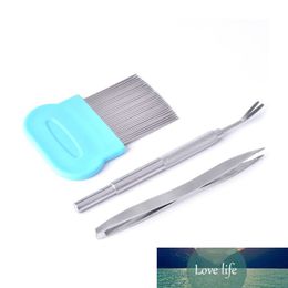 3 Pcs/set Stainless Steel Pet Flea Treatment Tick Removal Tool Set Fork Comb Clip Pets Supplies for Dog Cat