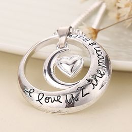 Moon Necklaces I Love You To The Moon And Back heart necklace moon sun necklace